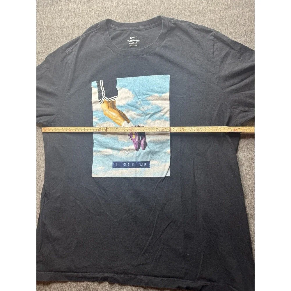 Nike Ja Morant I Get Up Basketball Graphic Tee Black Size XXL Logo Graphic